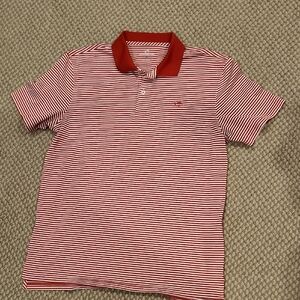 Southern Tide Red Striped performancePolo Shirt sz M LIKE NEW